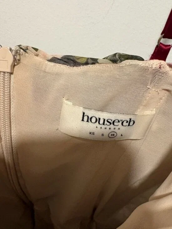 HOUSE OF CB - SABLE -Vintage Floral Ruched Corset Dress - Picture 8 of 12